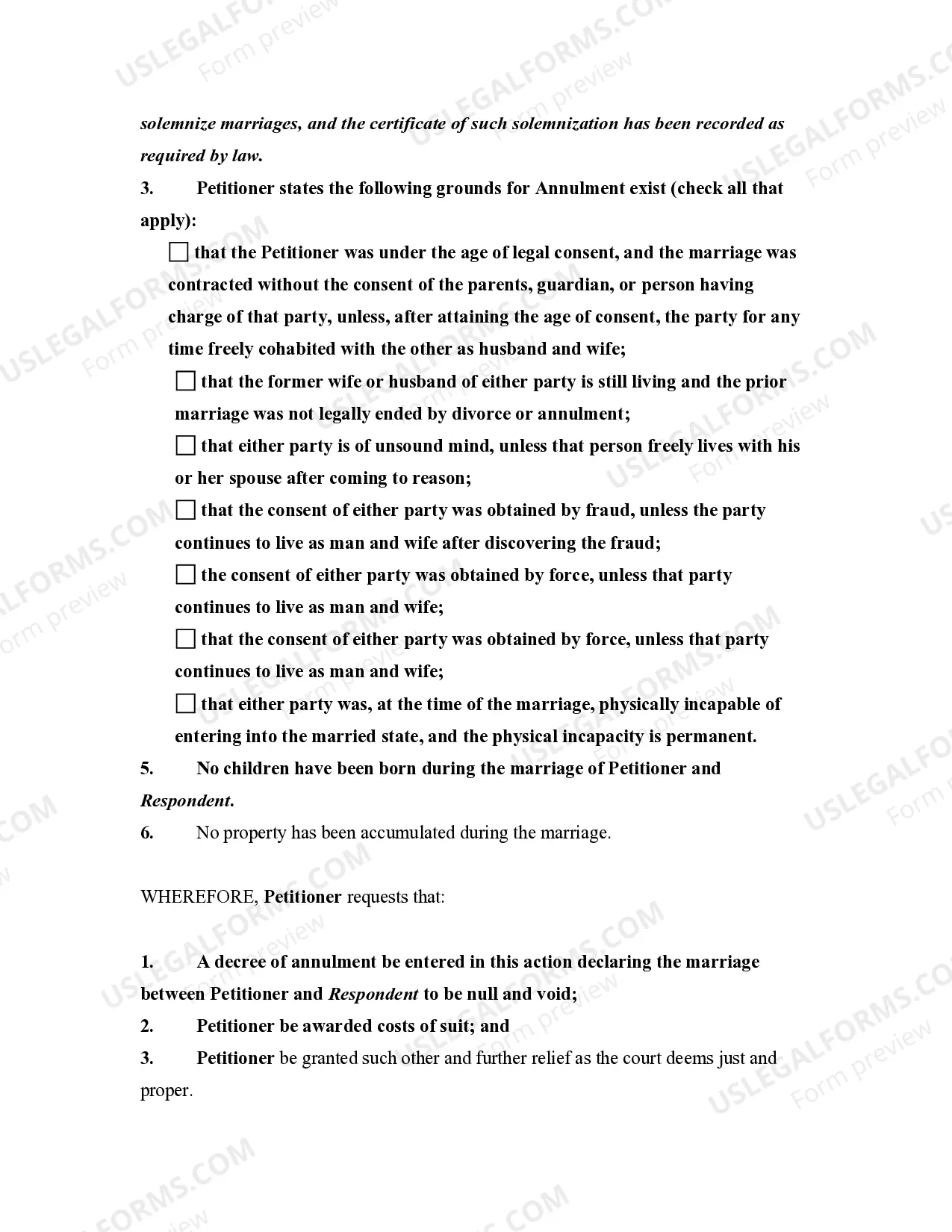 Preview Petition for Annulment