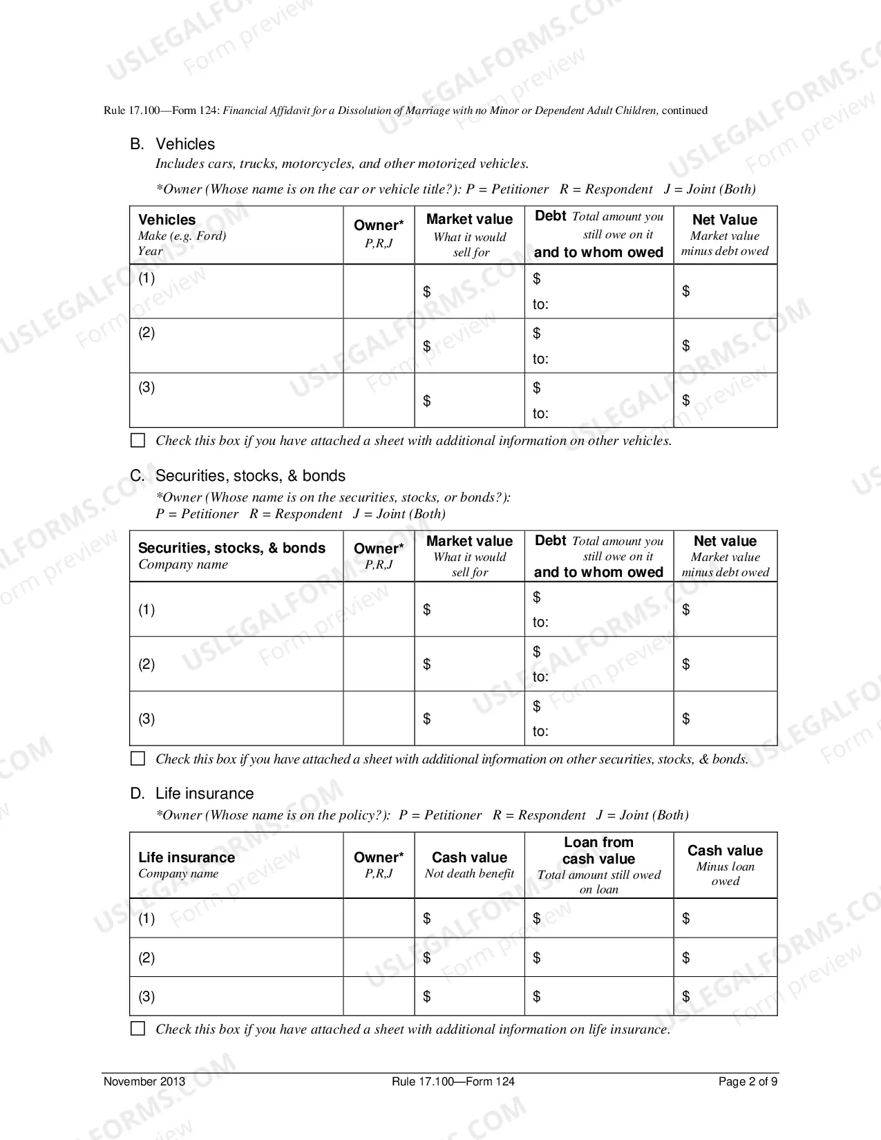 Preview Decree of Dissolution - Adult Children