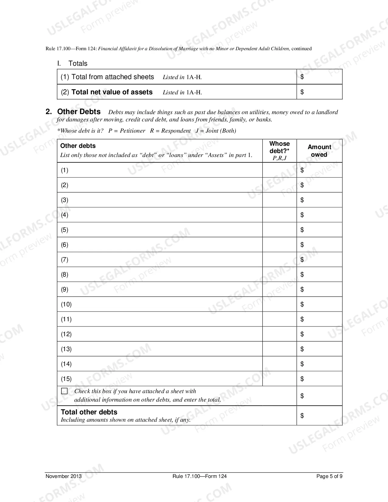 Preview Decree of Dissolution - Adult Children