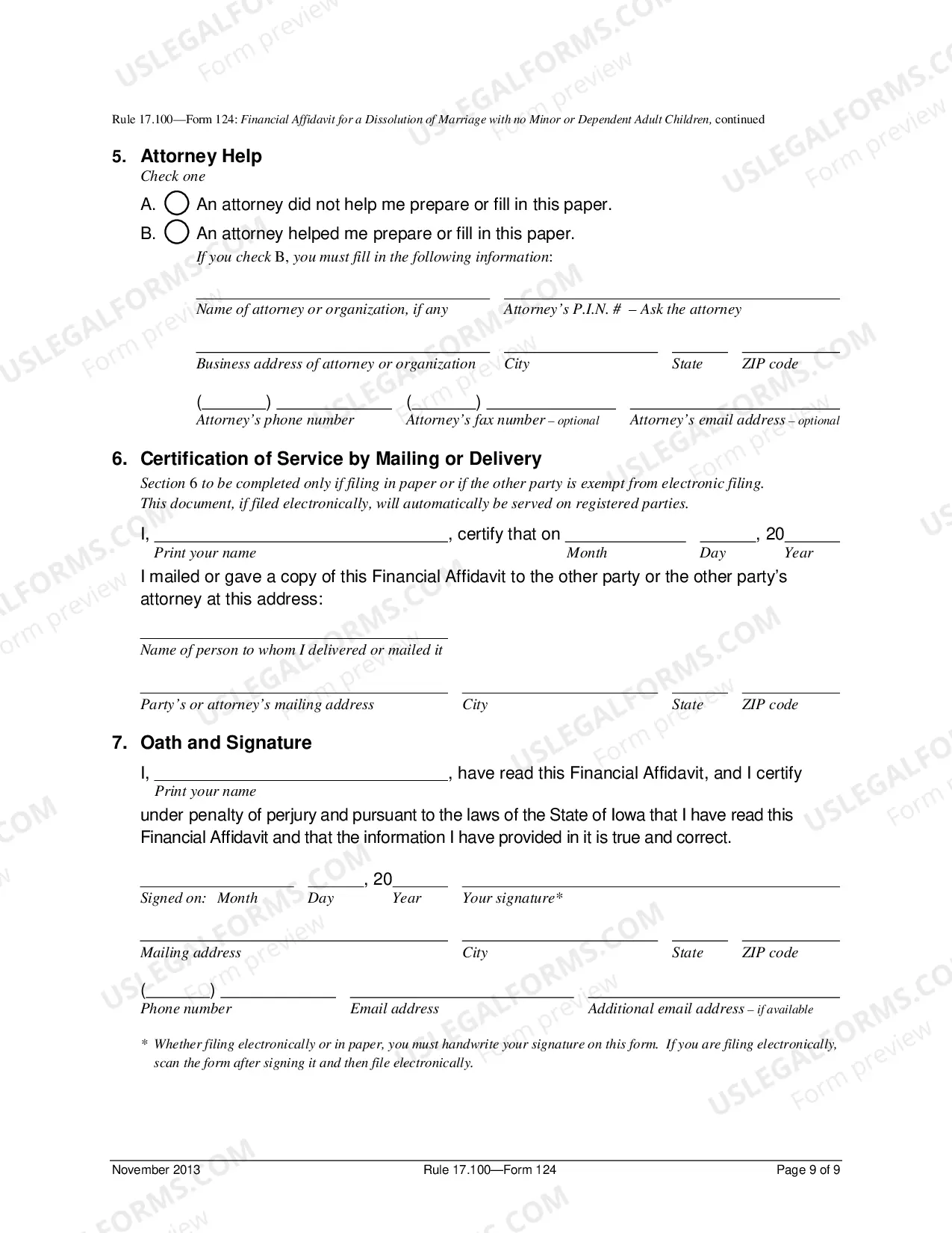 Preview Decree of Dissolution - Adult Children