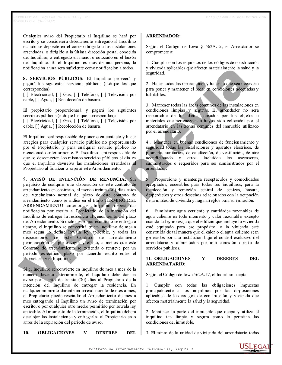 Preview Contrato de arrendamiento de alquiler residencial