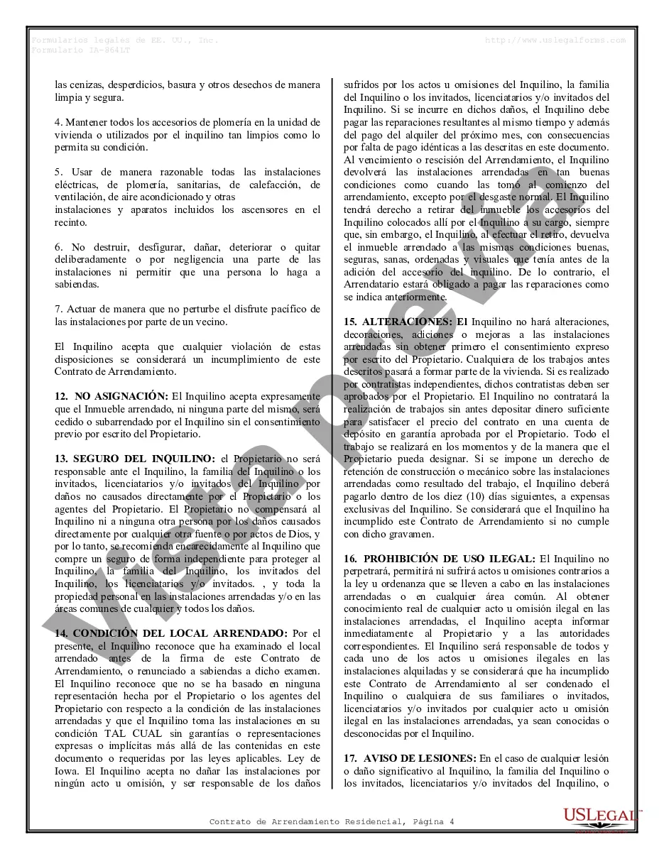 Preview Contrato de arrendamiento de alquiler residencial