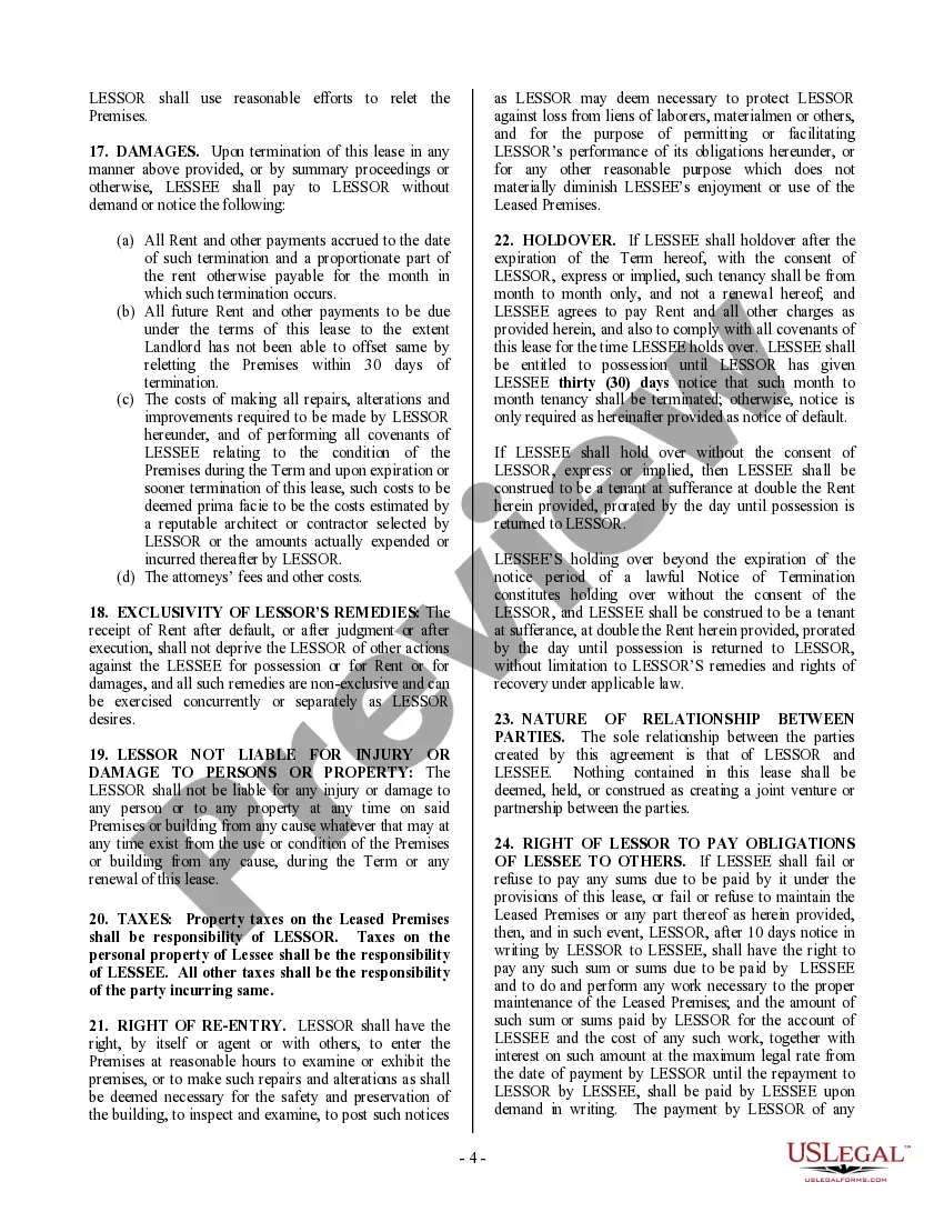 Preview Commercial Building or Space Lease