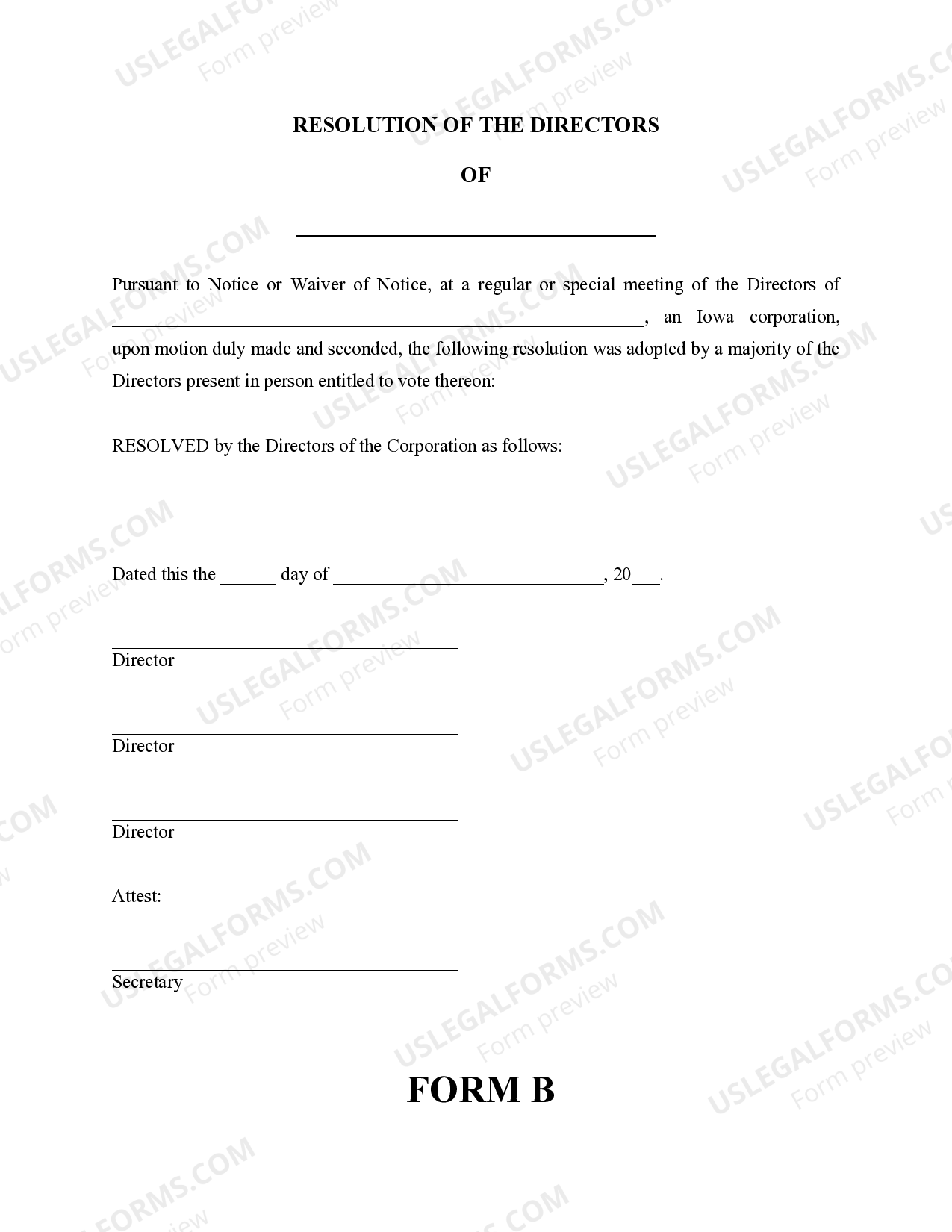 Iowa Dissolution Package to Dissolve Corporation Iowa Statement Of