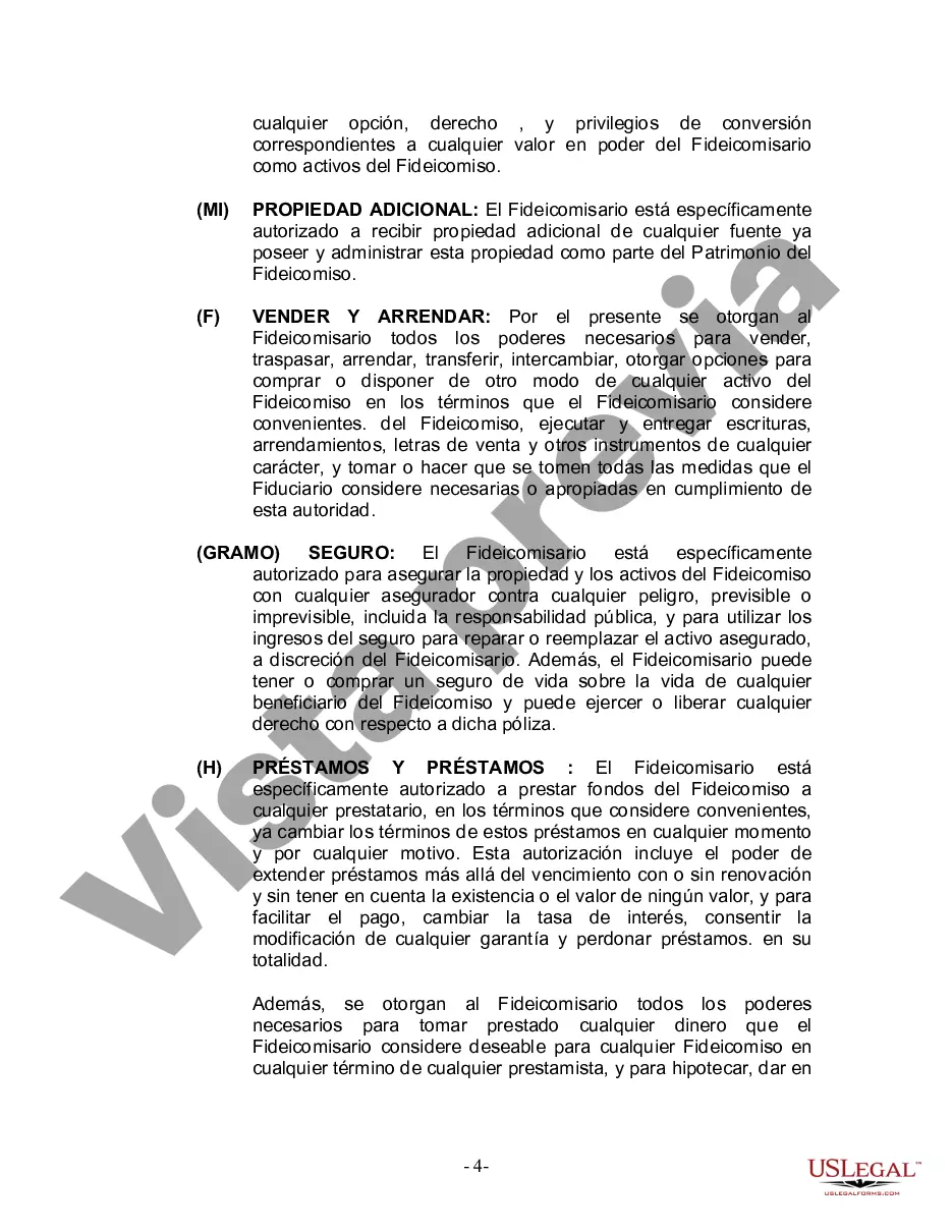 Preview Fideicomiso en vida para esposo y esposa sin hijos