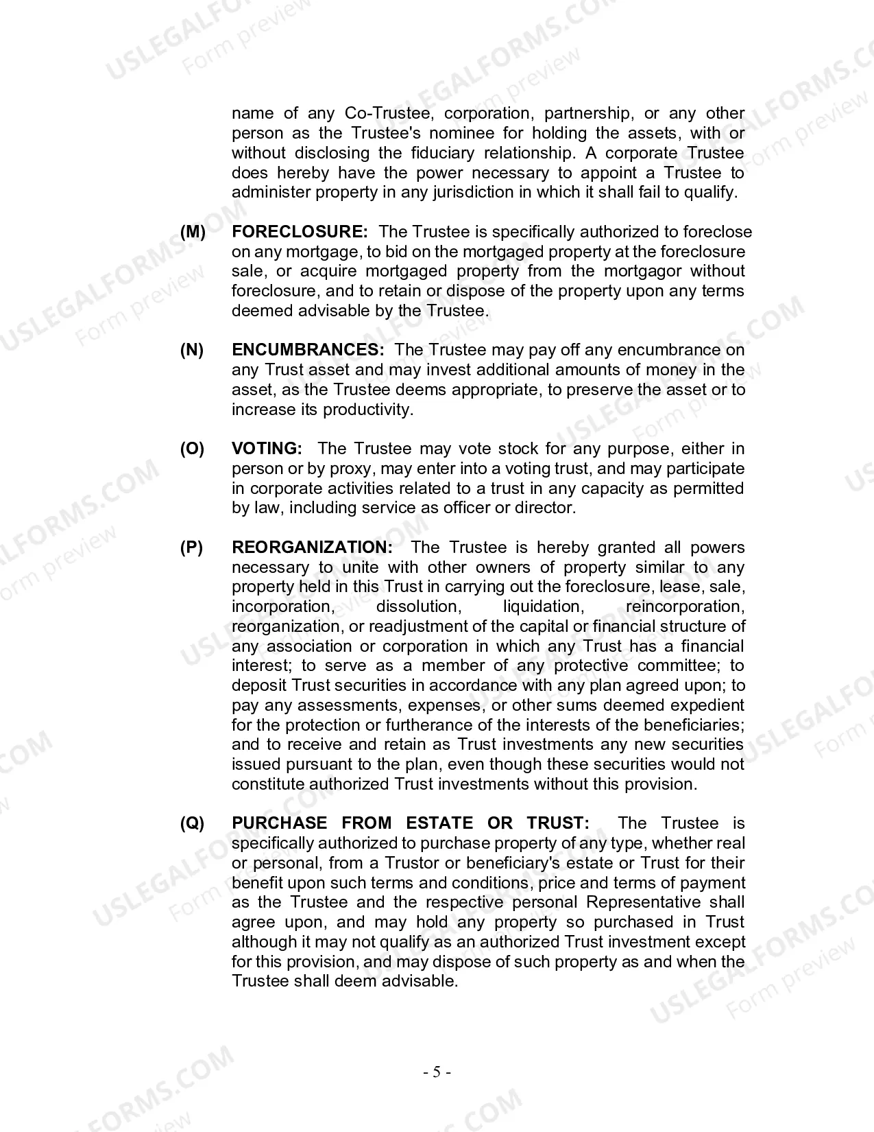 Preview Revocable Living Trust for Husband and Wife with No Children