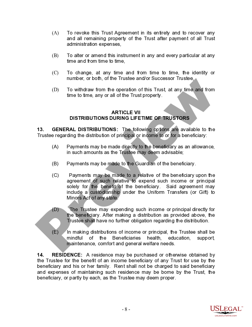 Iowa Living Trust for Individual Who is Single, Divorced or Widow (or