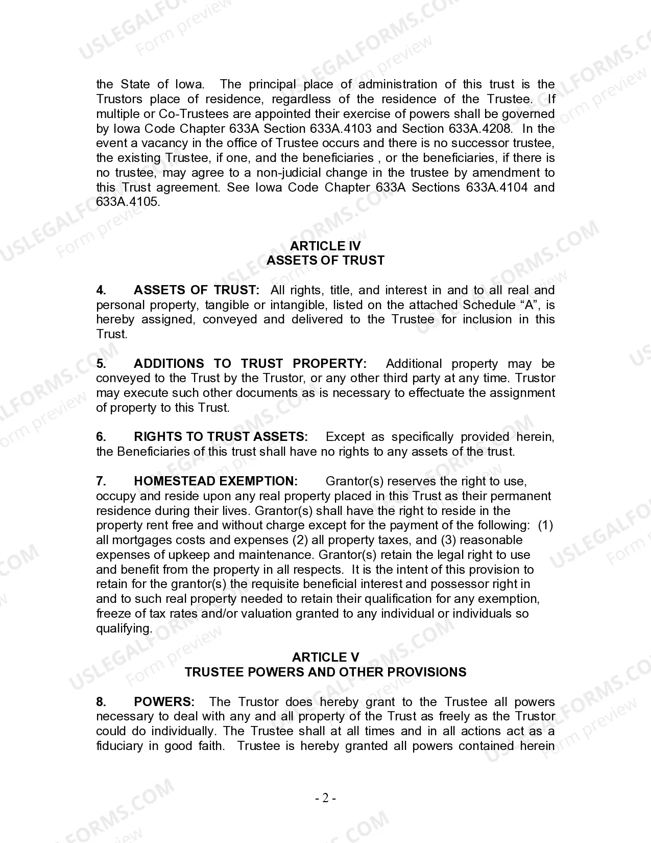 Preview Living Trust for individual, Who is Single, Divorced or Widow (or Widower) with Children