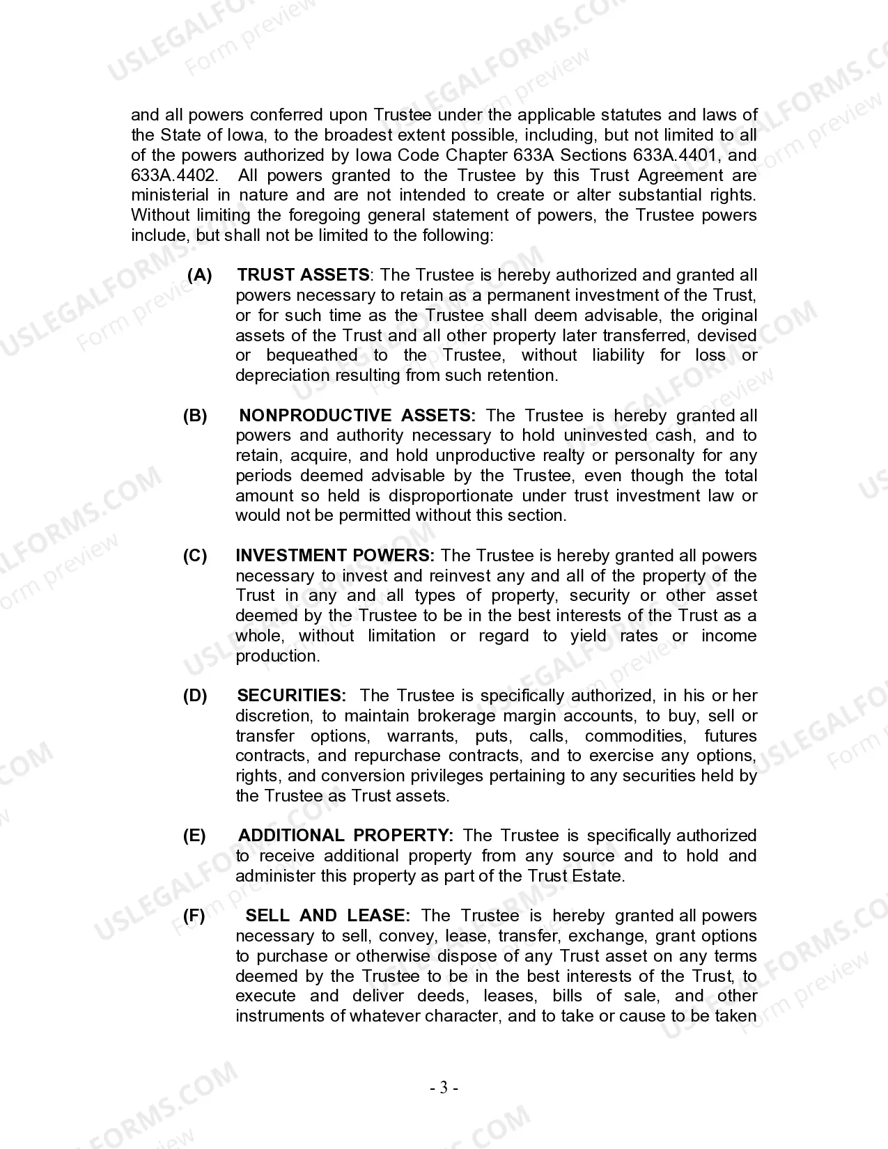 Preview Living Trust for individual, Who is Single, Divorced or Widow (or Widower) with Children
