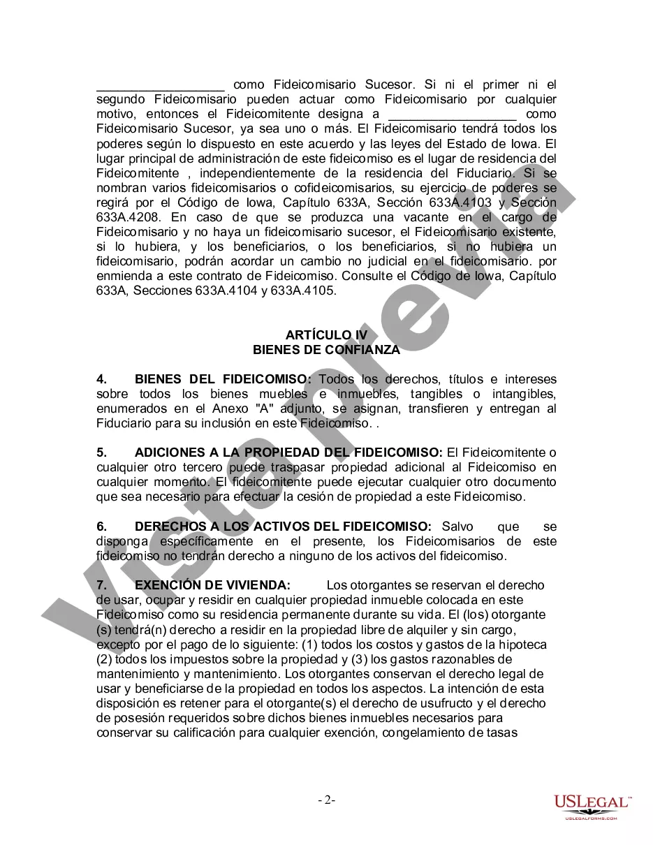 Preview Fideicomiso en vida para esposo y esposa con hijos menores o adultos