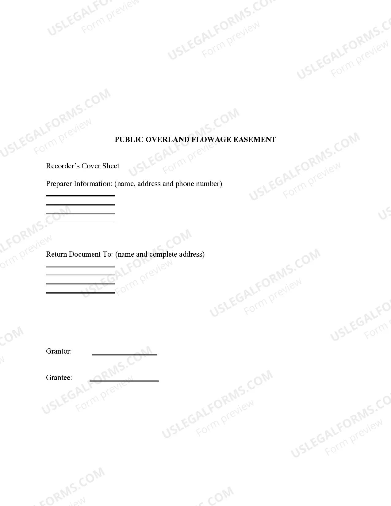 Preview Overland Flowage Easement