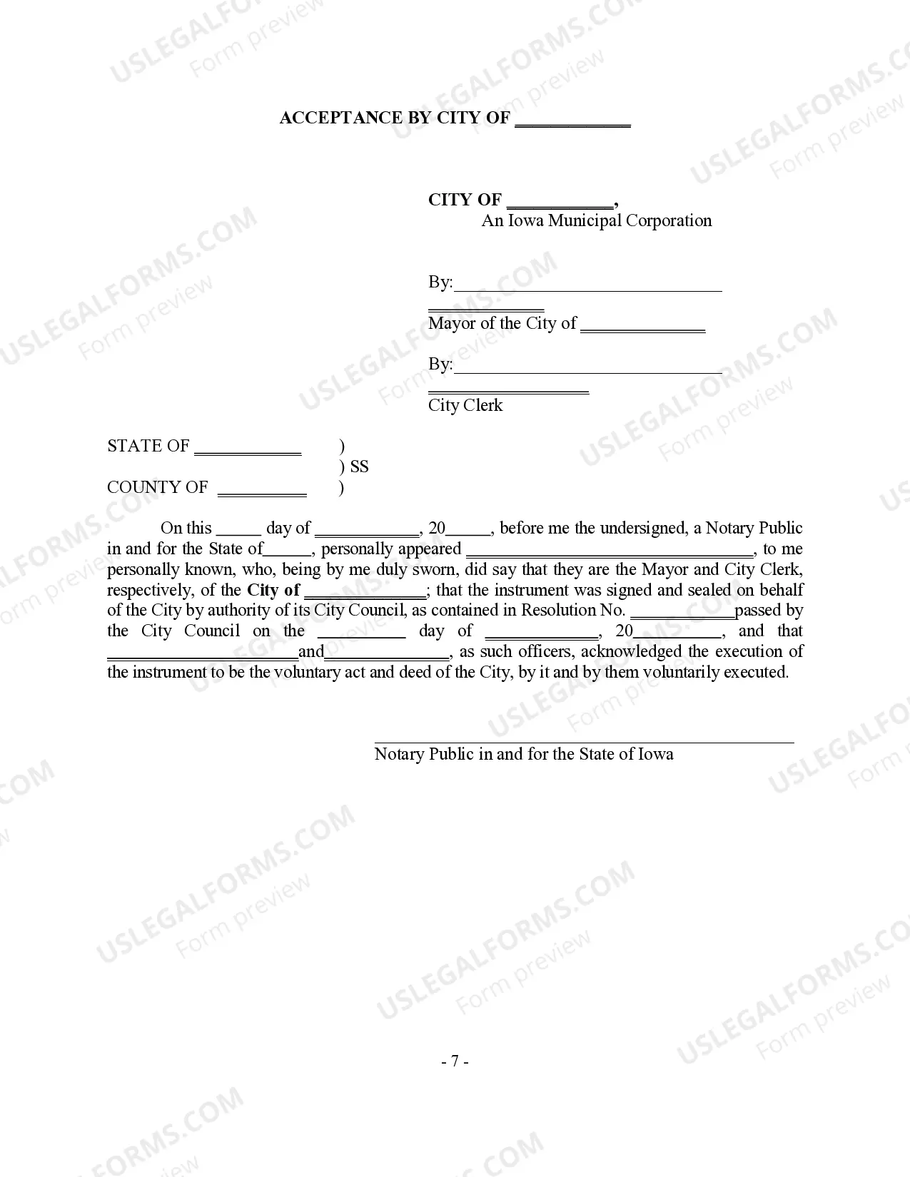 Preview Overland Flowage Easement