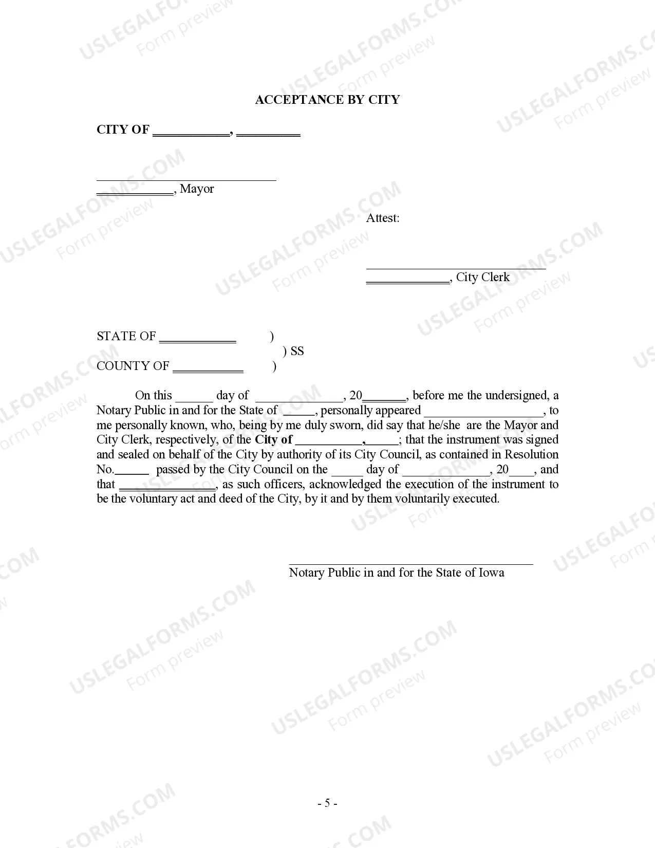 Preview Public Facilities and Use Easement