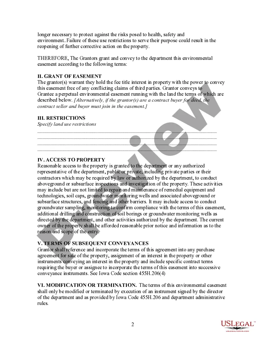 Get Environment Protection Easement To Prevent Exposure to Know Property Contaminants Preview Environment Protection Easement To Prevent Exposure to Know Property Contaminants