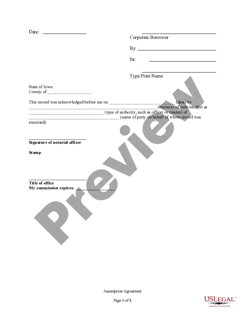 Preview Assumption Agreement of Mortgage and Release of Original Mortgagors