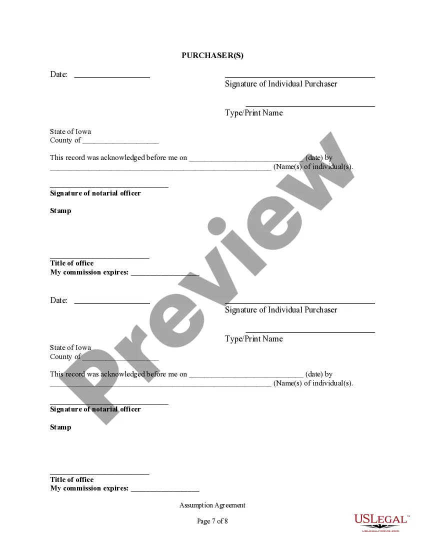Preview Assumption Agreement of Mortgage and Release of Original Mortgagors