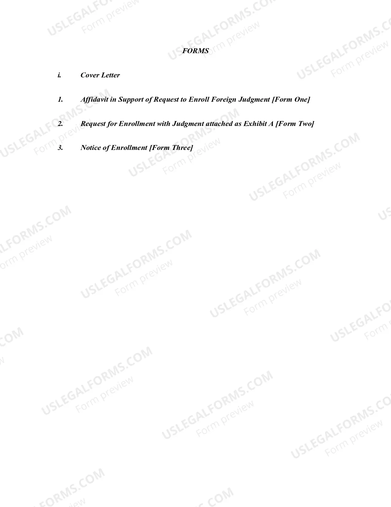 Preview Iowa Foreign Judgment Enrollment