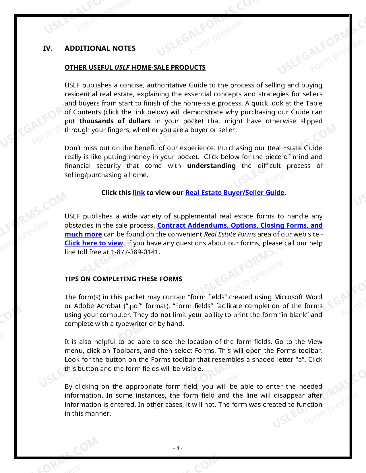 Preview Iowa Real Estate Home Sales Package with Offer to Purchase, Contract of Sale, Disclosure Statements and more for Residential House