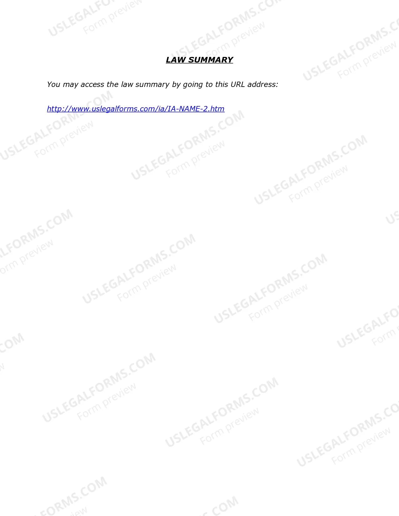 Preview Iowa Name Change Instructions and Forms Package for a Minor