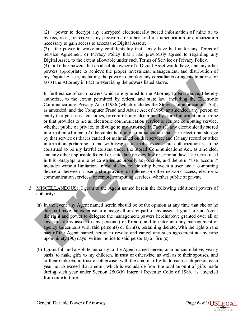 page 5 General Durable Power of Attorney for Property and Finances or Financial Effective Immediately preview