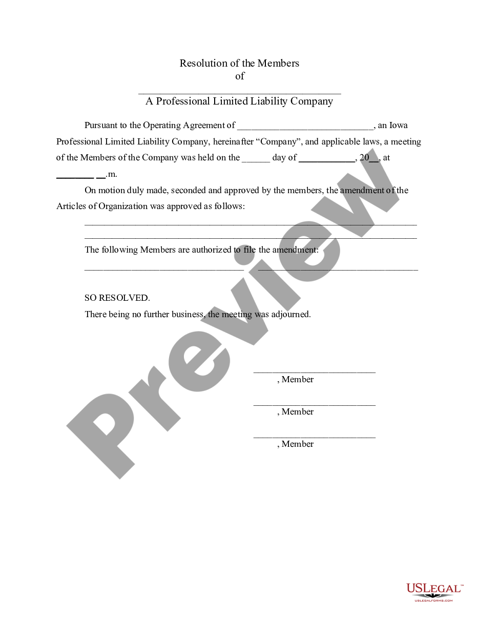 page 3 Professional Limited Liability Company PLLC Notices and Resolutions preview