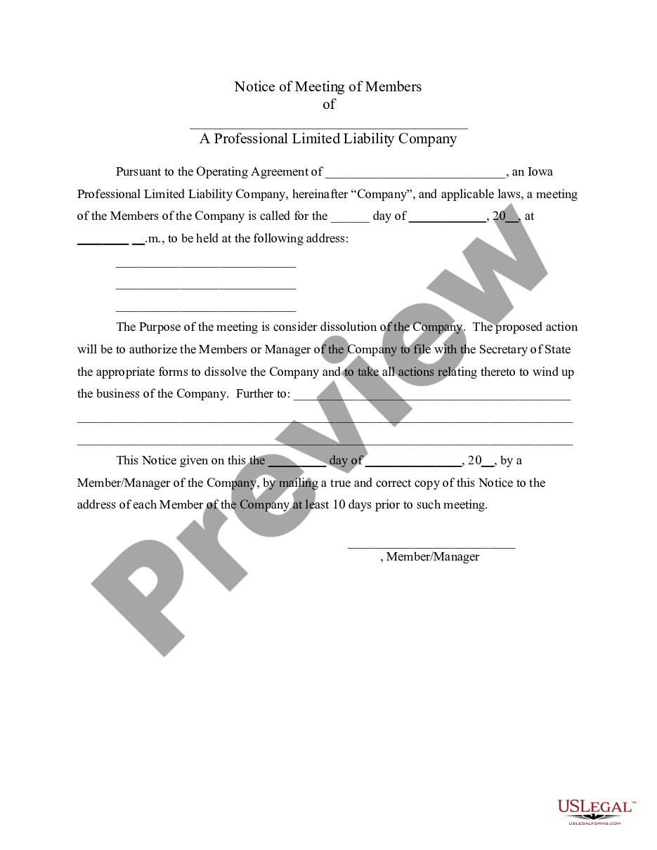 page 4 Professional Limited Liability Company PLLC Notices and Resolutions preview