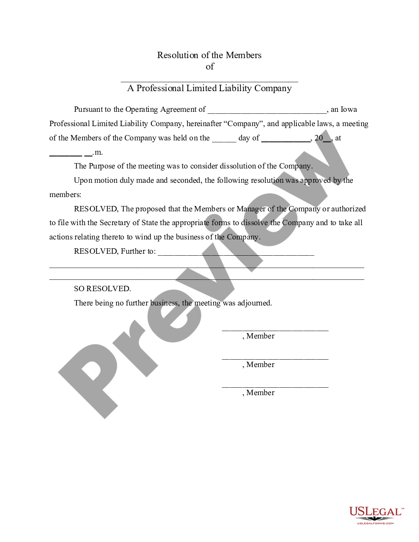 page 5 Professional Limited Liability Company PLLC Notices and Resolutions preview