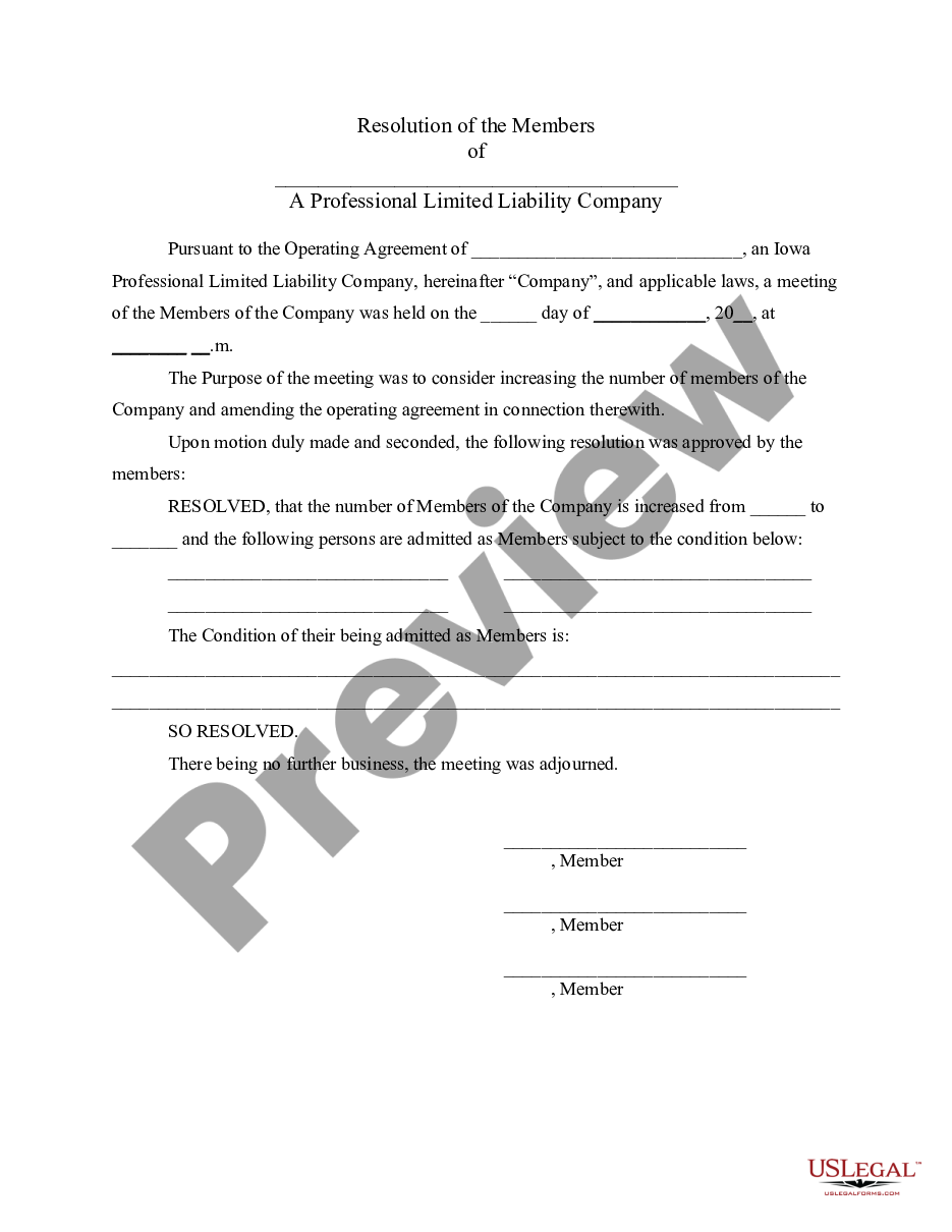 page 7 Professional Limited Liability Company PLLC Notices and Resolutions preview