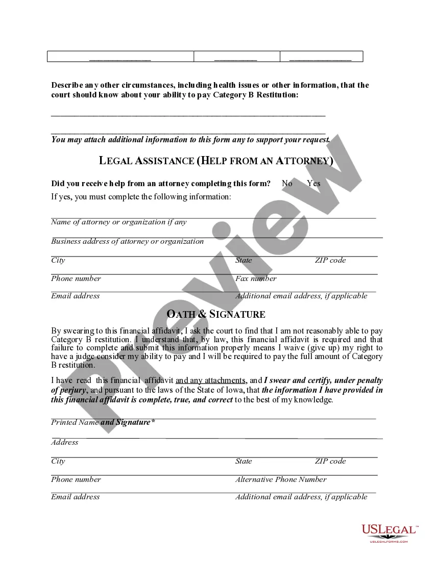 Preview Motion for Reasonable Ability to Pay Determination for Restitution