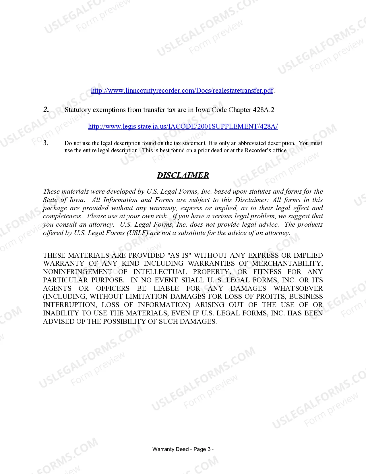 Preview Warranty Deed for Husband and Wife Converting Property from Tenants in Common to Joint Tenancy