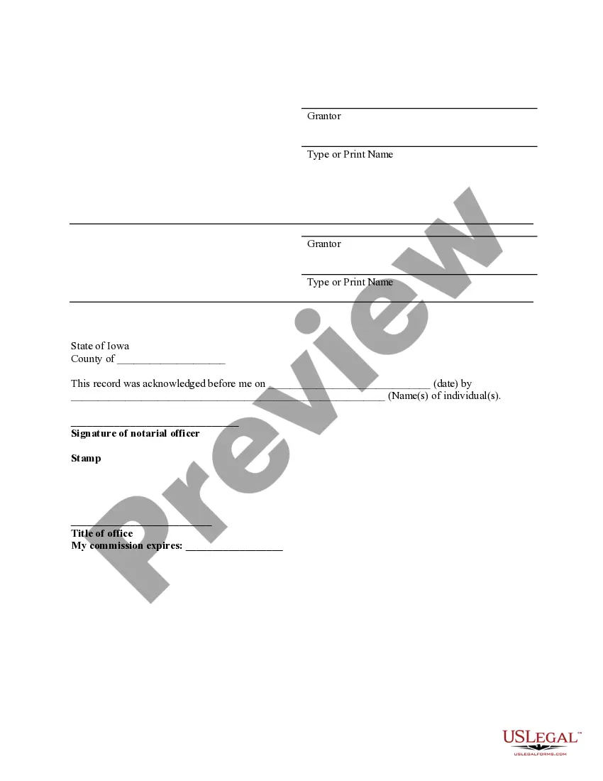 Preview Warranty Deed for Parents to Child with Reservation of Life Estate