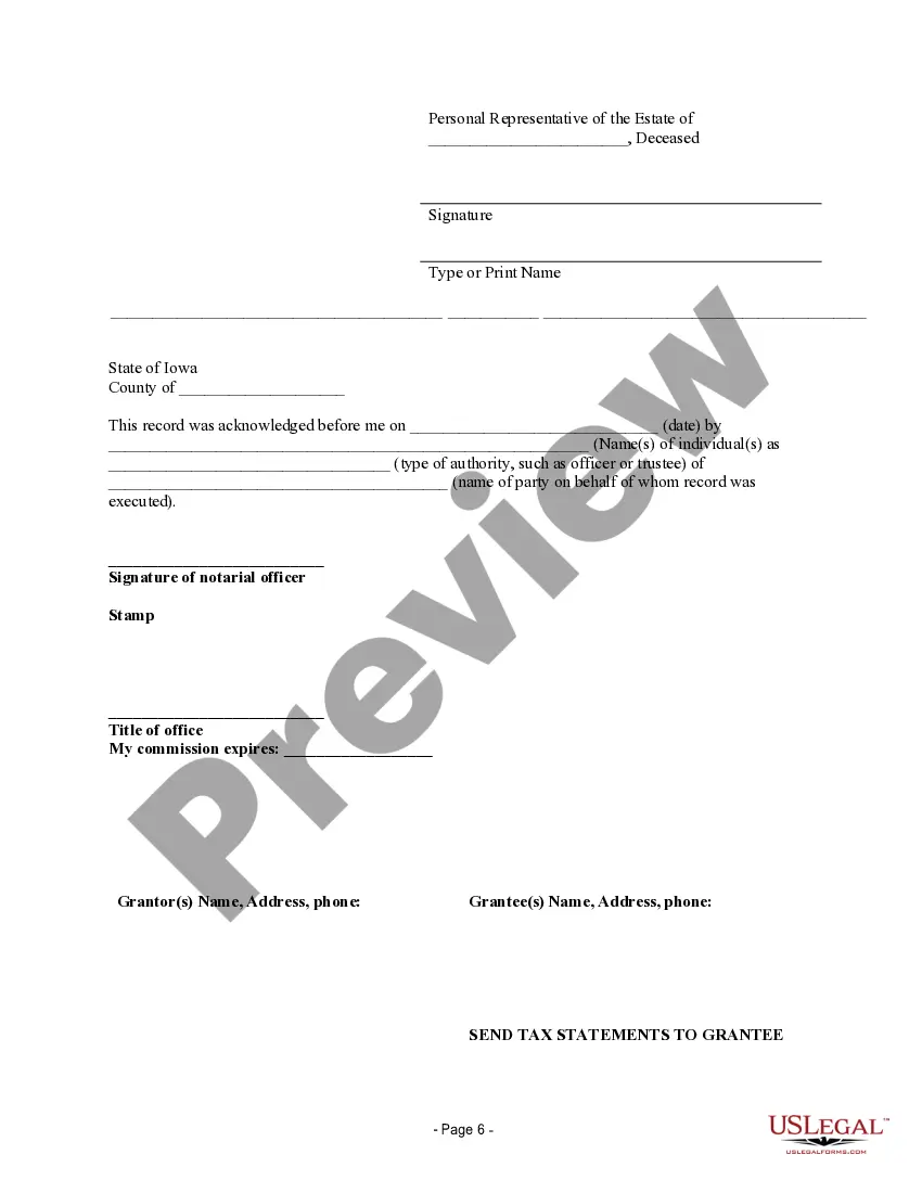 Preview Warranty Deed for Distribution