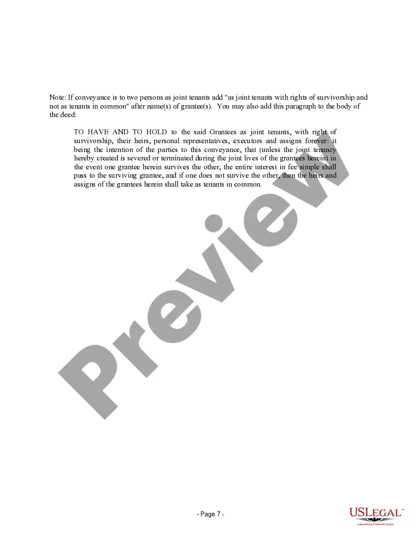 Preview Warranty Deed for Distribution