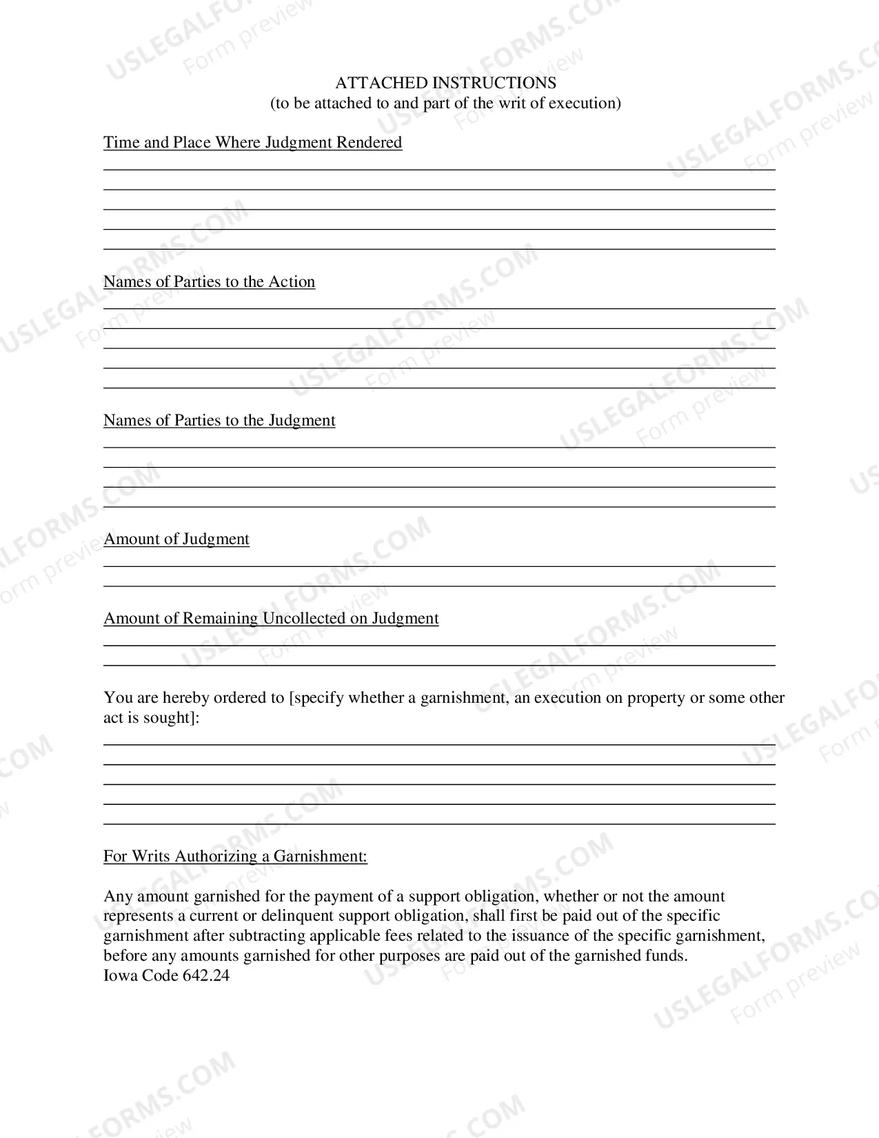 Preview Writ of Execution And Praecipe