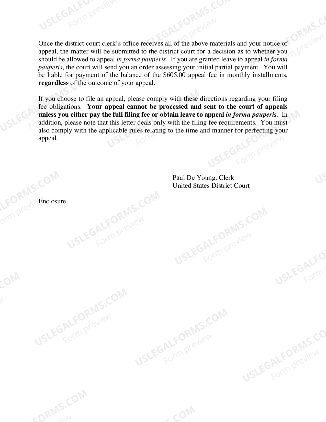 Preview Prisoner Appeal Packet