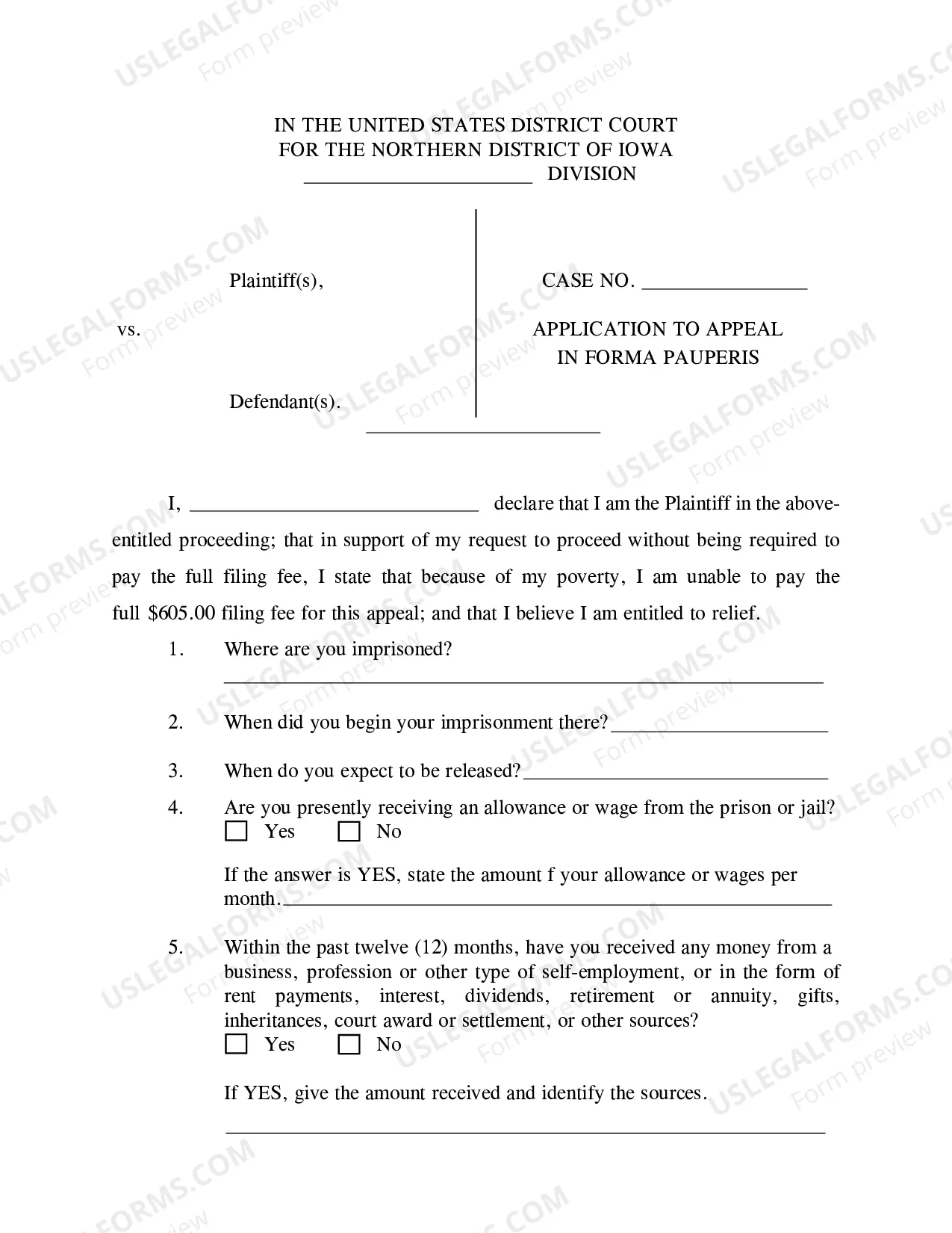 Preview Prisoner Appeal Packet