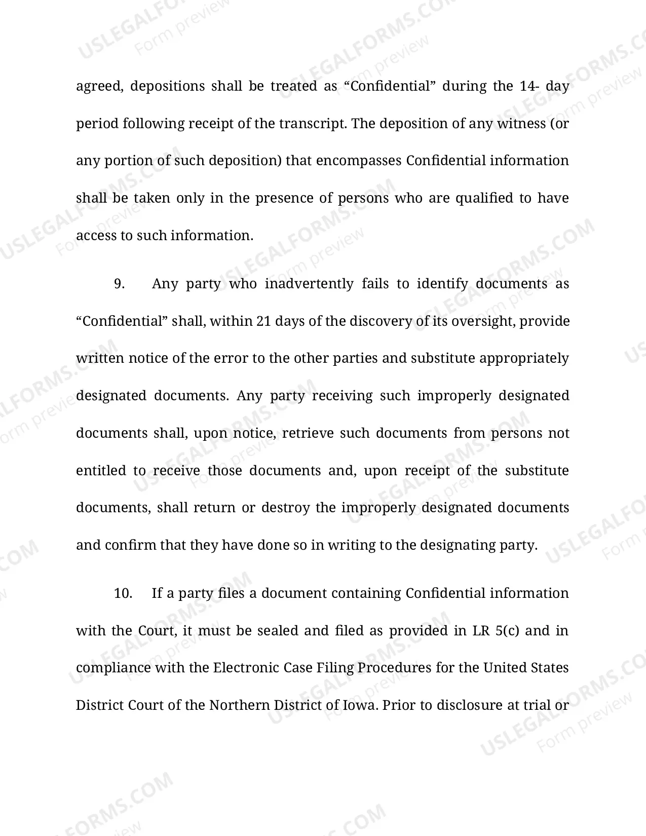 Preview Stipulated Protective Order