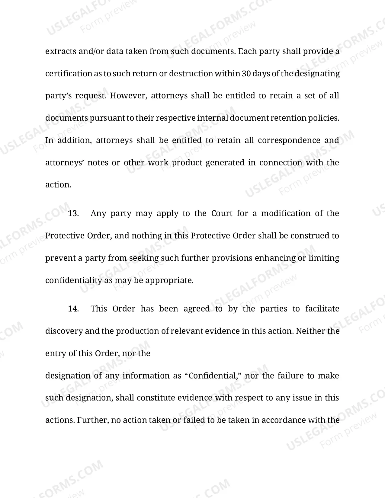 Preview Stipulated Protective Order