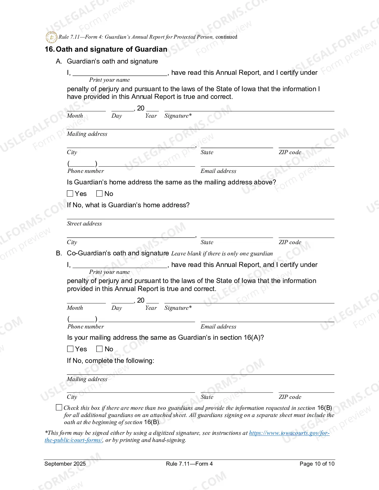 Preview Guardianship Report (District 5)