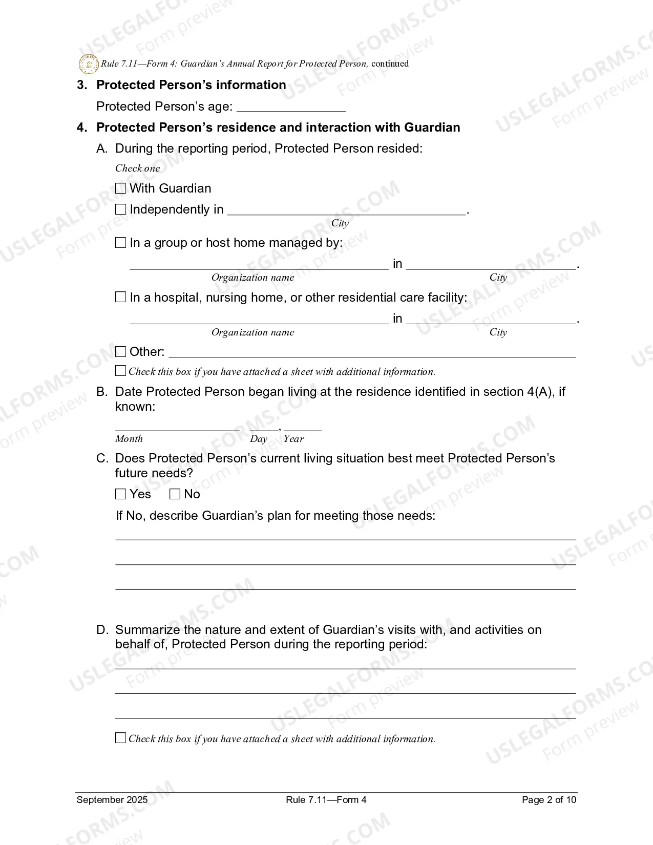 Preview Guardianship Report (District 5)