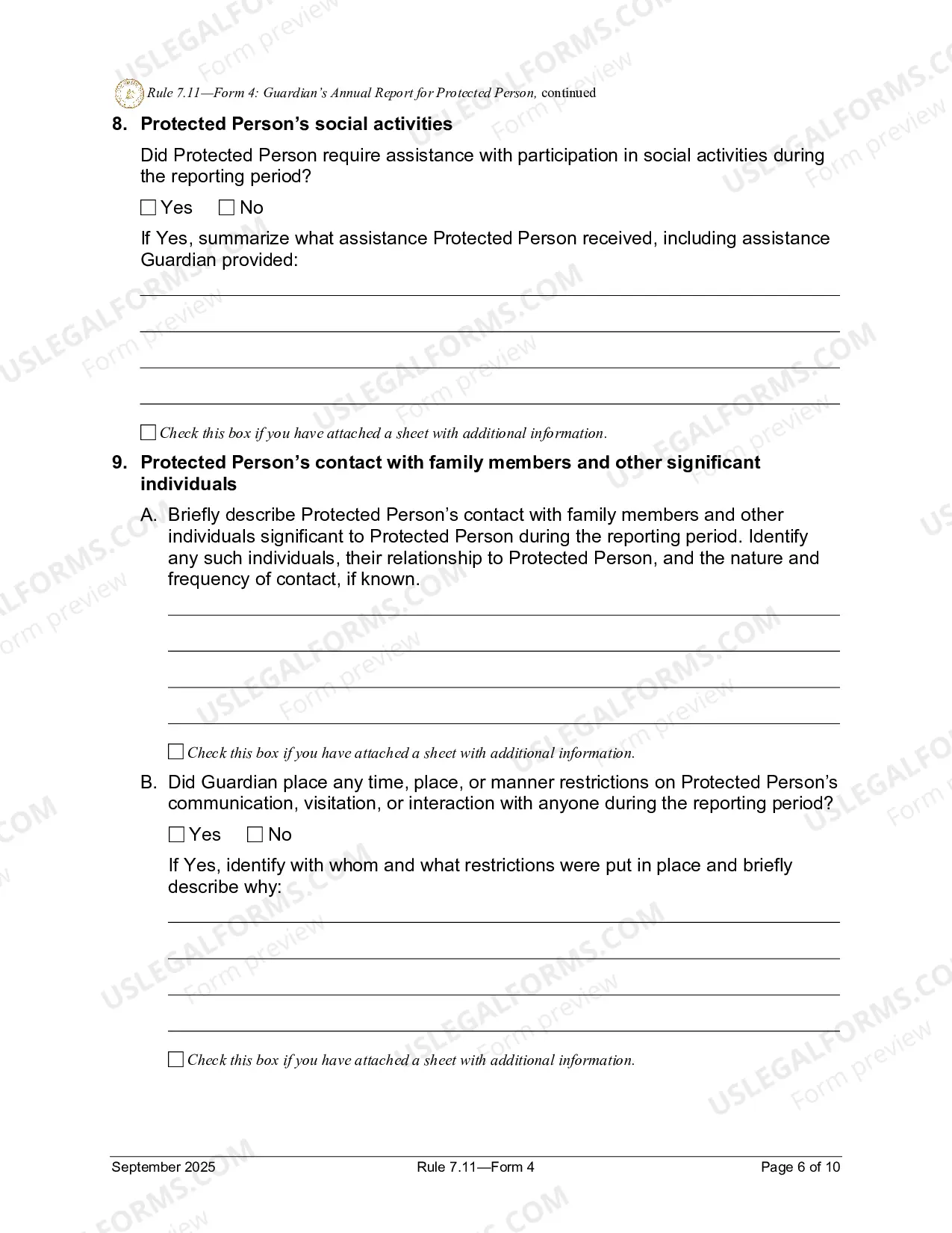 Preview Guardianship Report (District 5)