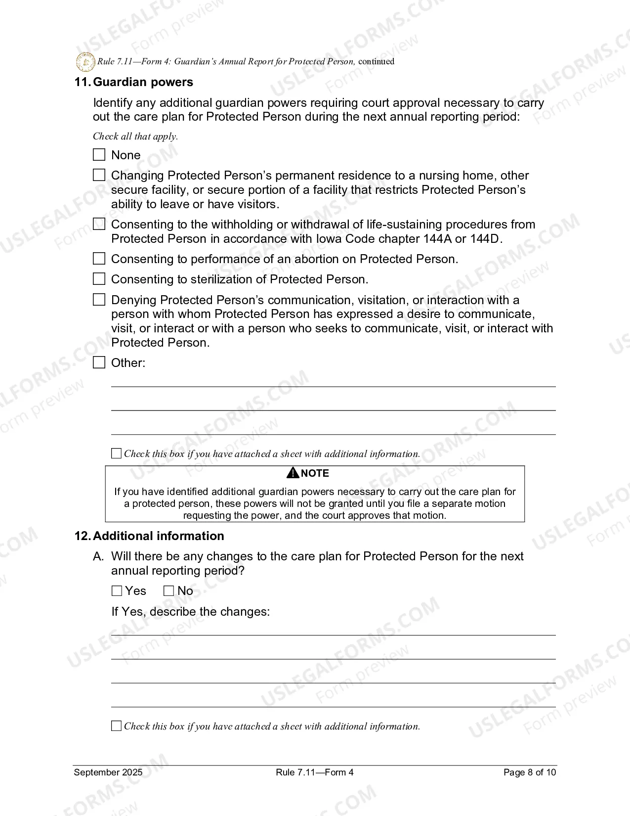 Preview Guardianship Report (District 5)