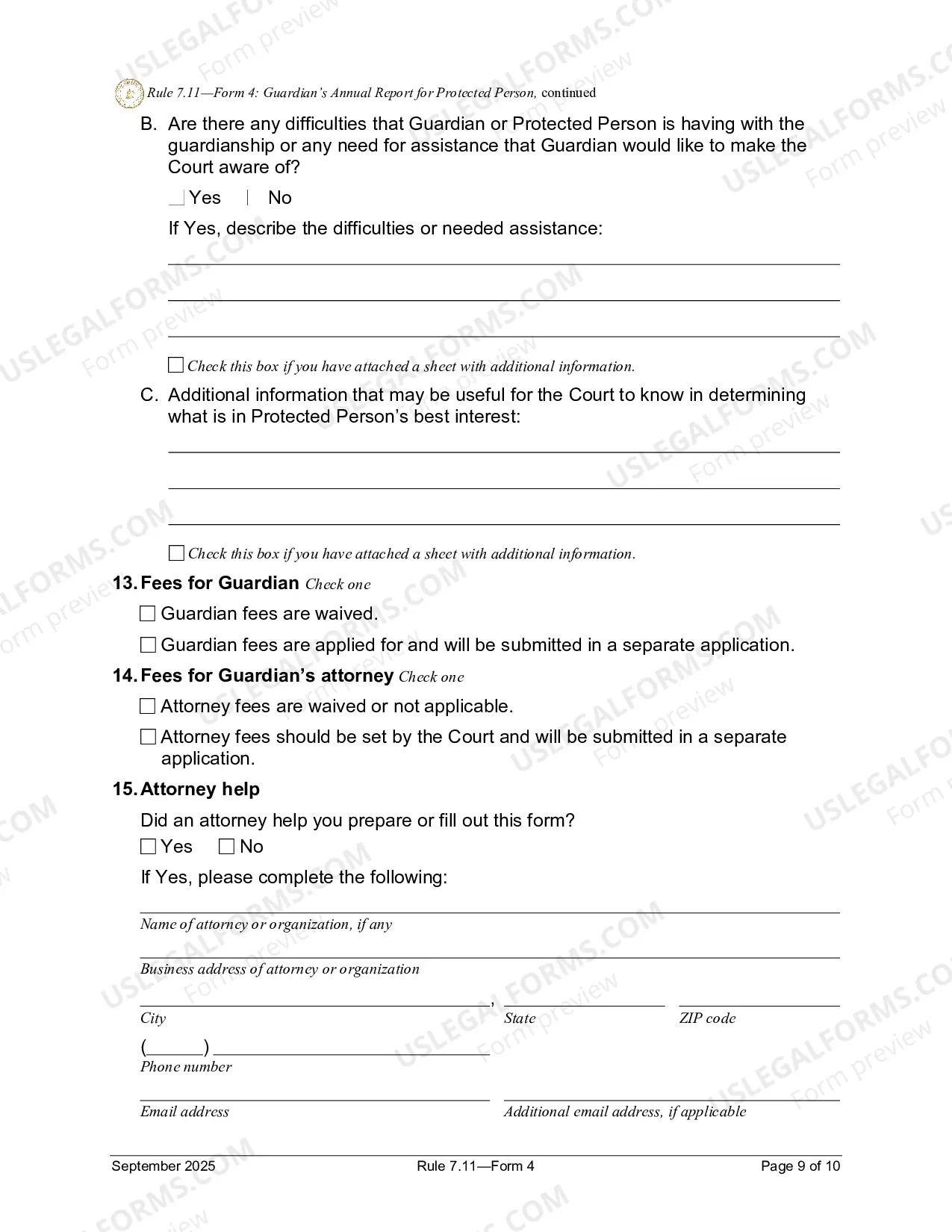 Preview Guardianship Report (District 5)