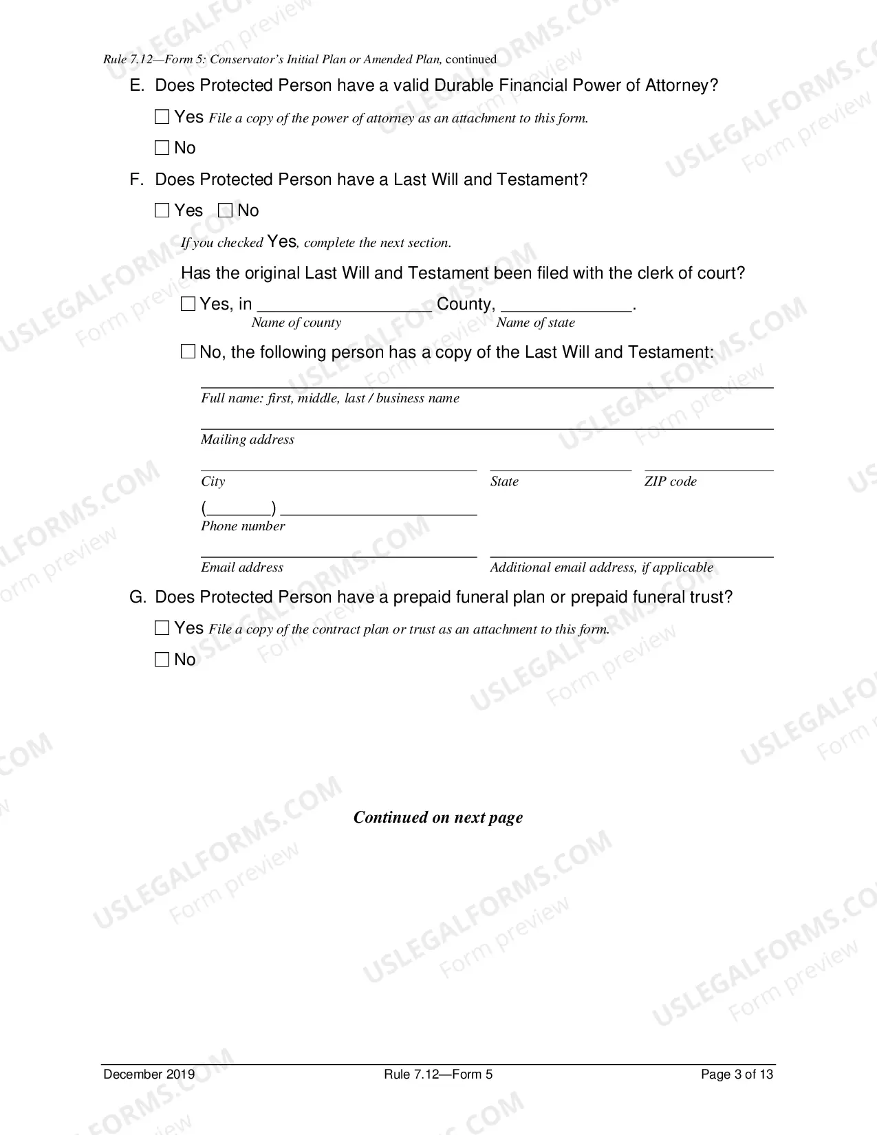 Preview Initial Report Of Conservator And Inventory (District 5)