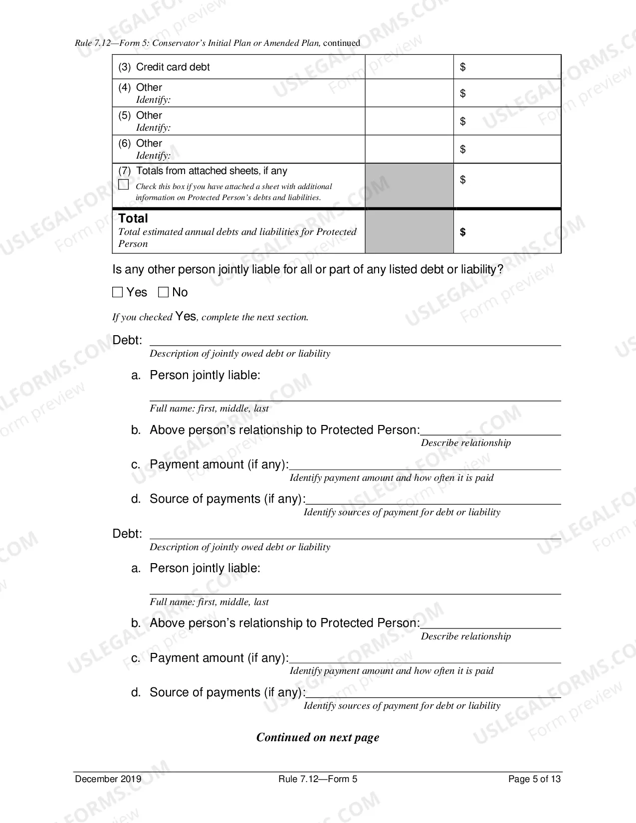 Preview Initial Report Of Conservator And Inventory (District 5)