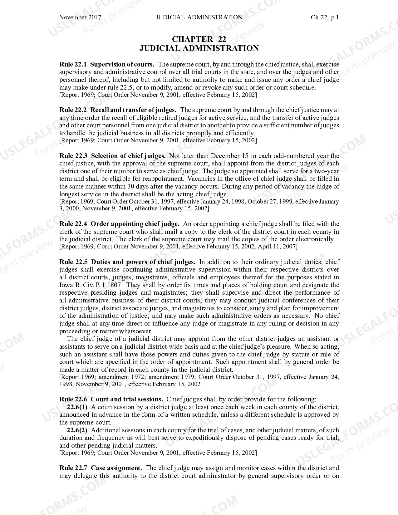 Preview Chapter 22 - Judicial Administration