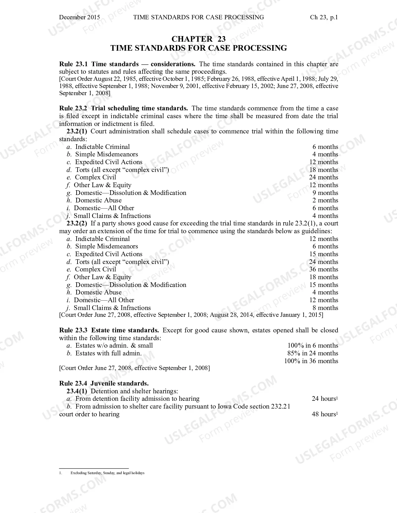 Preview Chapter 23 - Time Standards for Case Processing