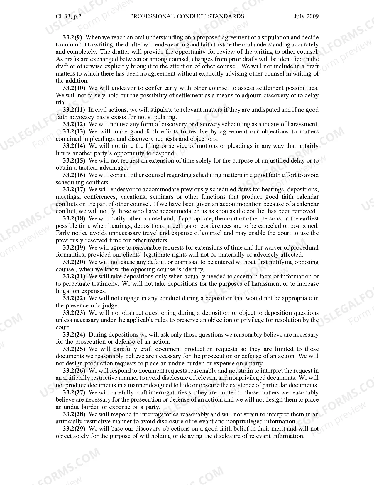 Preview Chapter 33 - Standards for Professional Conduct
