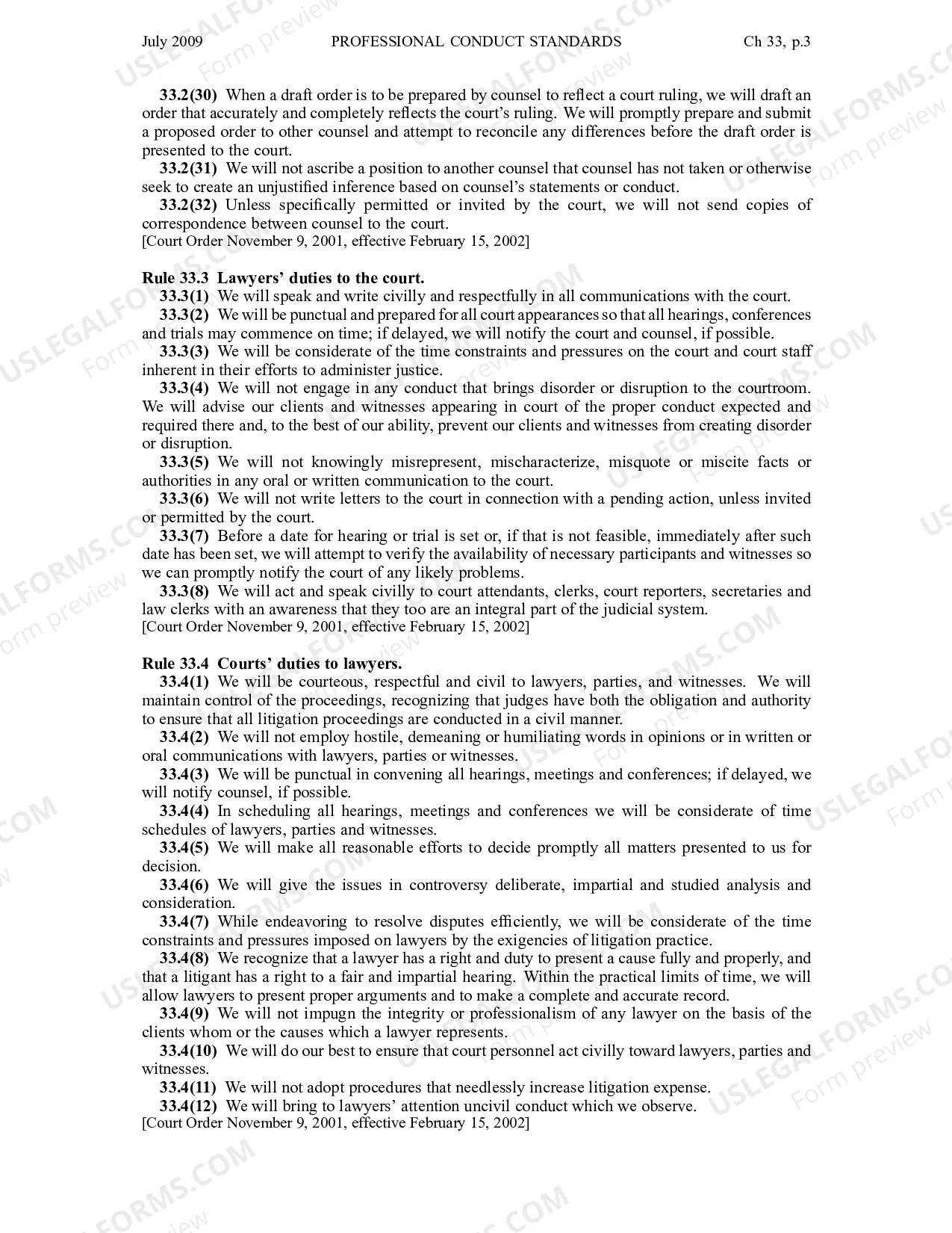 Preview Chapter 33 - Standards for Professional Conduct