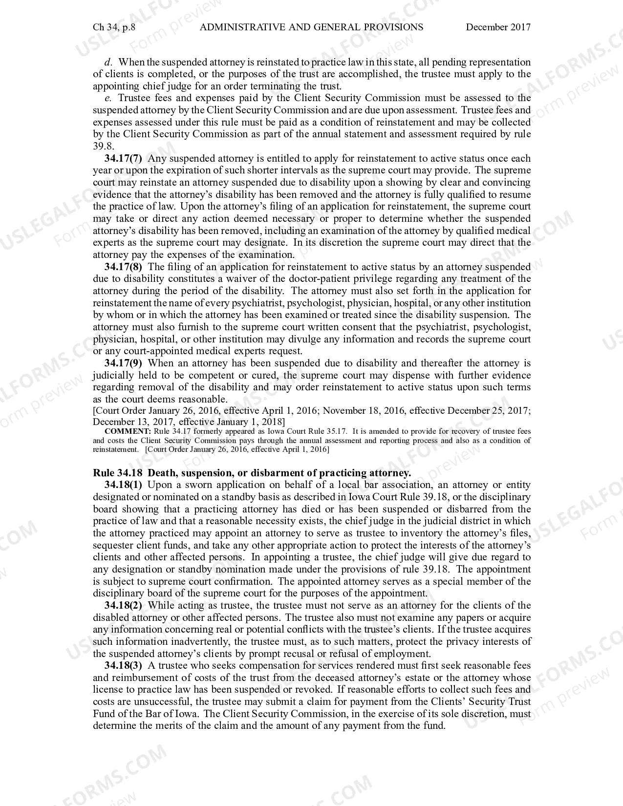 Preview Chapter 34 - Administrative and General Provisions